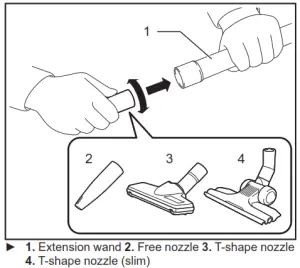 makita DVC261 Cordless Backpack Vacuum Cleaner - extension wand