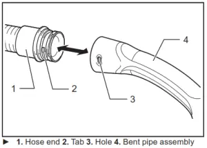 makita DVC261 Cordless Backpack Vacuum Cleaner - pipe assembly.