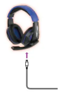 NERF GAM830568 BLUE Wireless Headset with Communication Mic - CHARGING