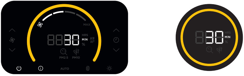 Shark HE400 Series Air Purifier - AIR INFO SETTINGS 2