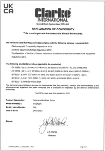 DECLARATIONS OF CONFORMITY A