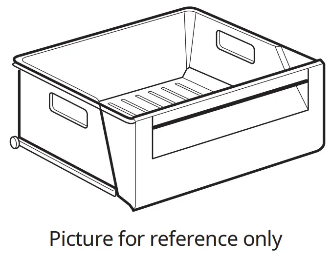 IKEA 104 948 50 UPPKALLA Freestanding Fridge Freezer - Vegetable drawer