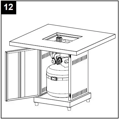 Hiland GSF-PR-PC 30 Inch Outdoor Gas Fire Pit-22