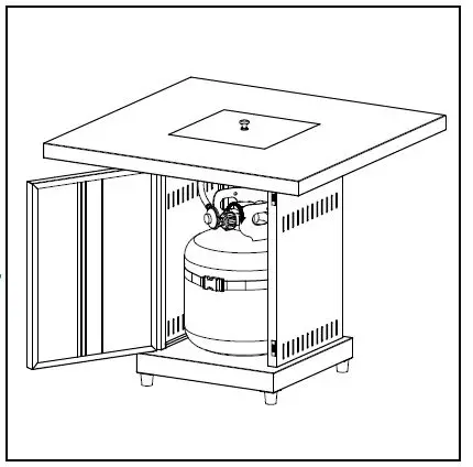 Hiland GSF-PR-PC 30 Inch Outdoor Gas Fire Pit-26