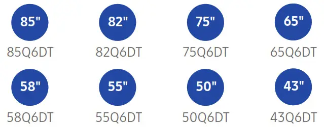 SAMSUNG Q6DT TV - SIZE CLASS
