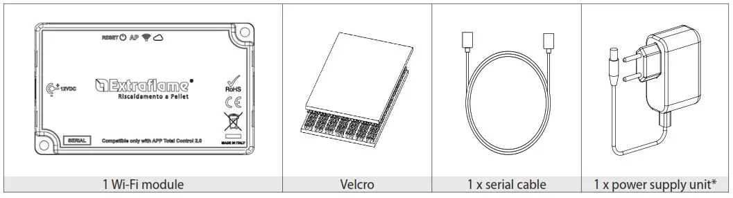 Extrraflame 9278451 WiFi Module - The package consists of