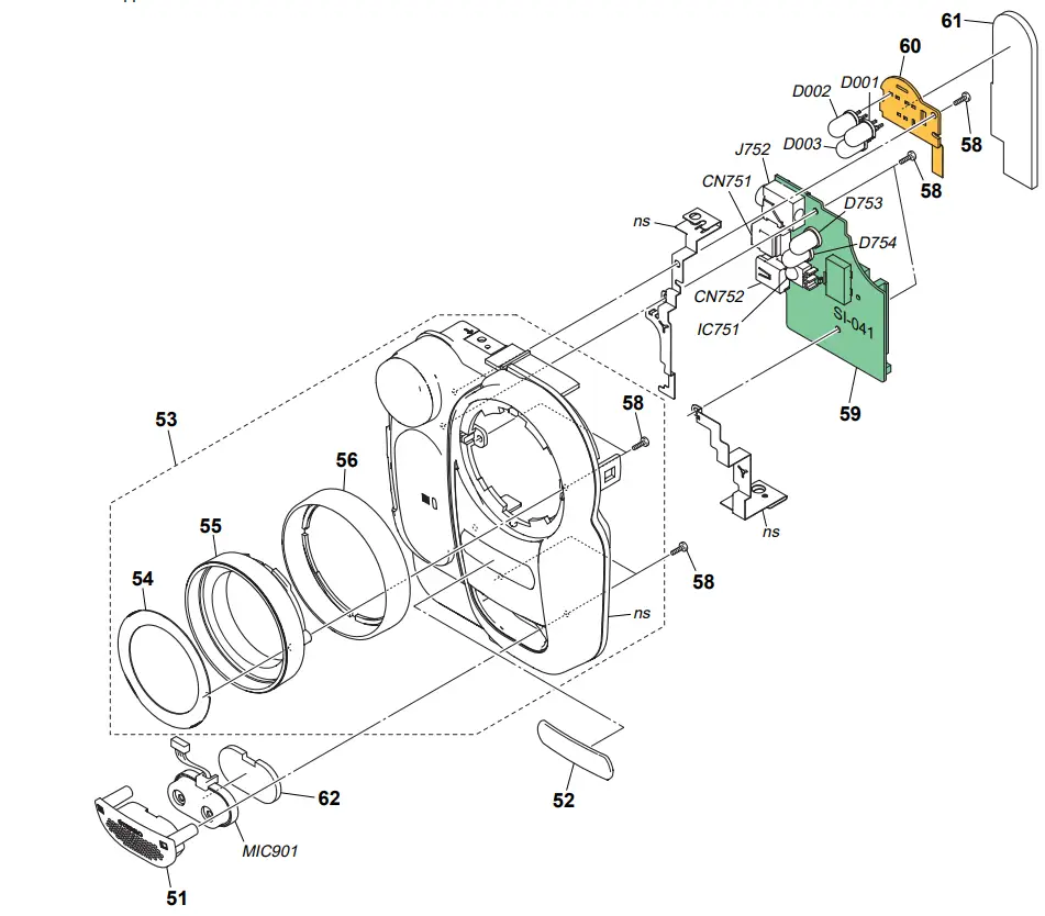 SONY DCR TRV380 Digital Video Camera Recorder - parts