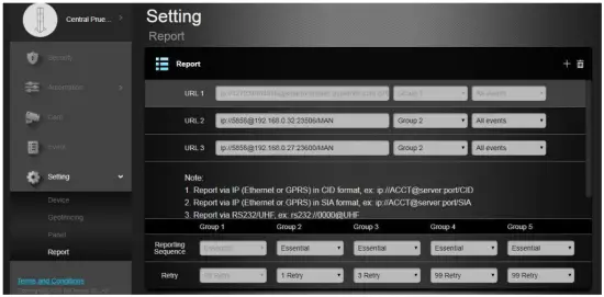 VESTA Panel Programming