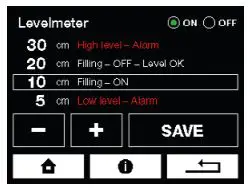 aseko Levelmeter Pressure Level Sensor - Setting
