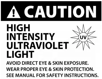 MAGMATIC PRISMA PAR 50 IP65 UV LED Wash User Manual - Caution High Intensity Ultraviolet Light