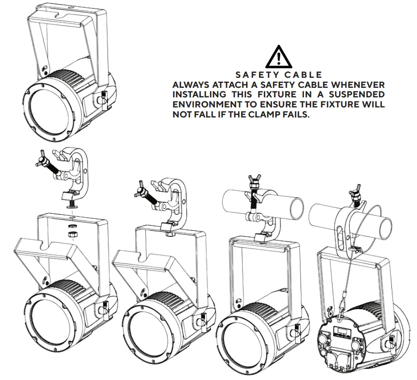 MAGMATIC PRISMA PAR 50 IP65 UV LED Wash User Manual - INSTALLATION INSTRUCTIONS