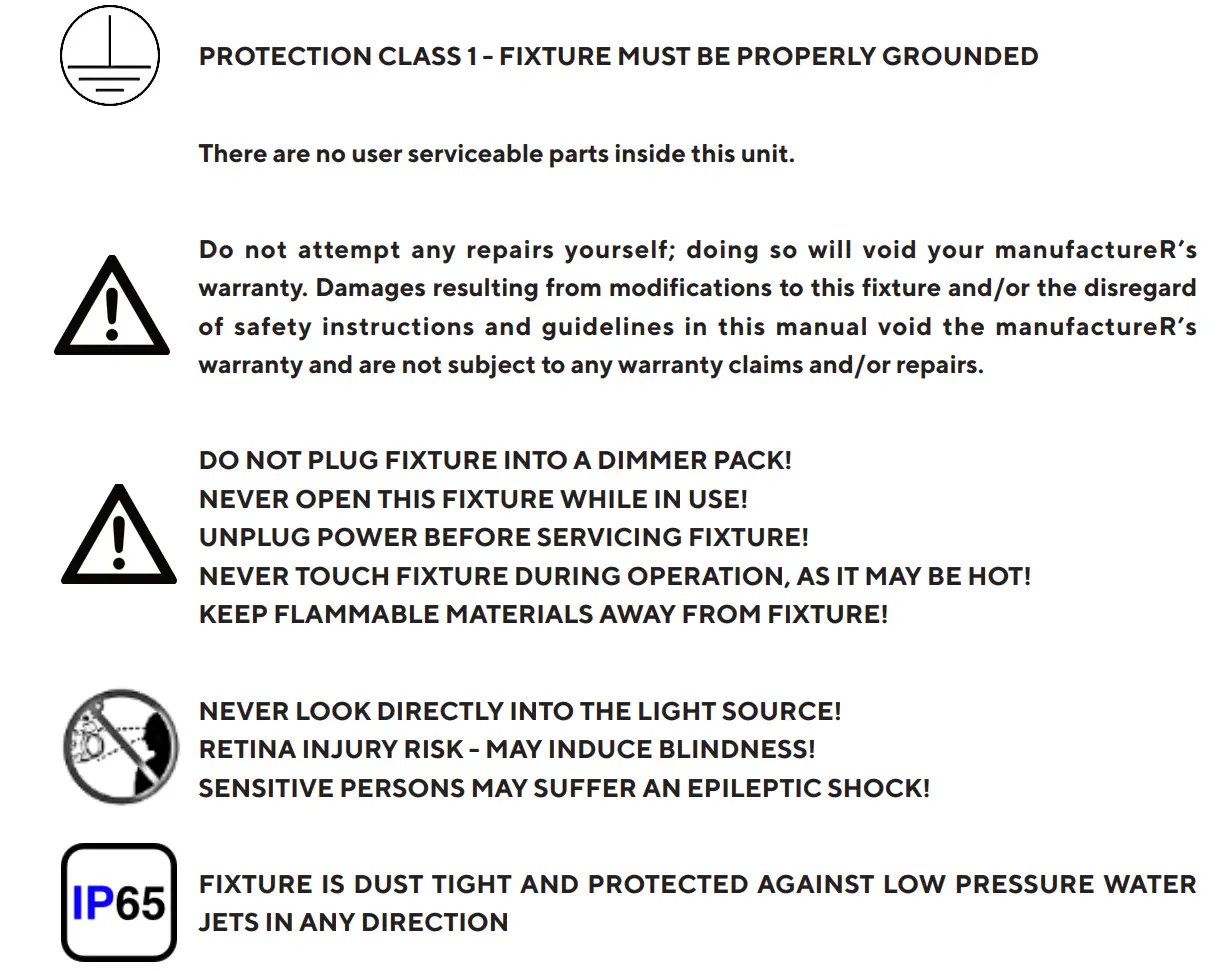 MAGMATIC PRISMA PAR 50 IP65 UV LED Wash User Manual - Symbol