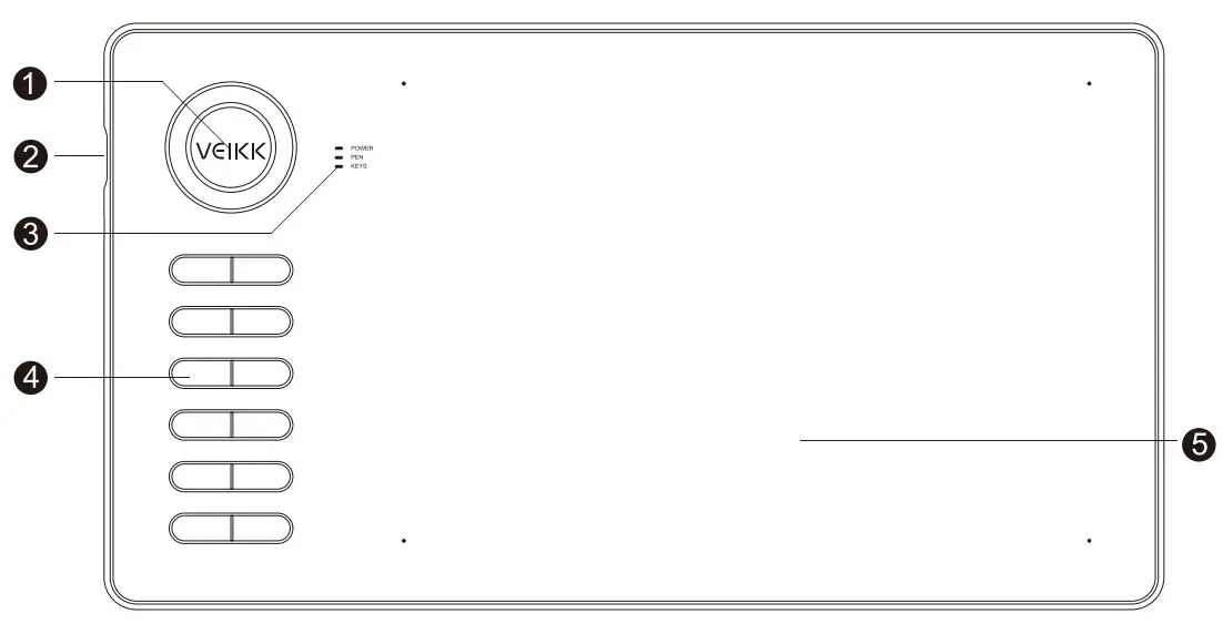 VEILKK A15 Graphic Pen Tablet User Manual - Product Overview