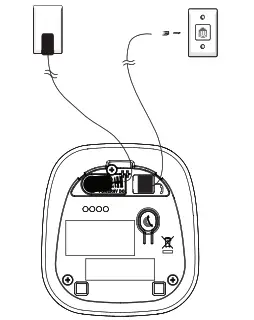 alcatel E395 Voice Duo Cordless Phones - Connecting the Base Station