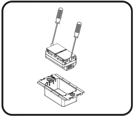 Daintree WWD2 2IW Wireless Control Wall Dimmer - Installation of Device into Back Housing 1