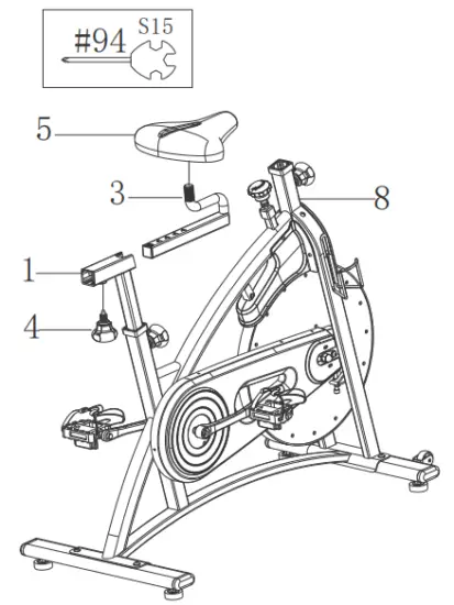 SUNNY Health Fitness SF B1877 Magnetic Belt Drive Indoor Cycling Bike - Loosen and remove the