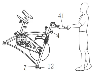 SUNNY Health Fitness SF B1877 Magnetic Belt Drive Indoor Cycling Bike - To move the bik