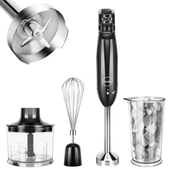 iCucina HB2239 400-Watt- 4-In-1 Hand Blender Mixer