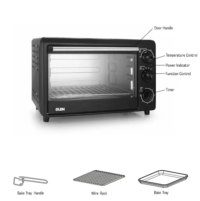 GLEN SA -5018 -OVEN -TOASTER -GRILLER -1