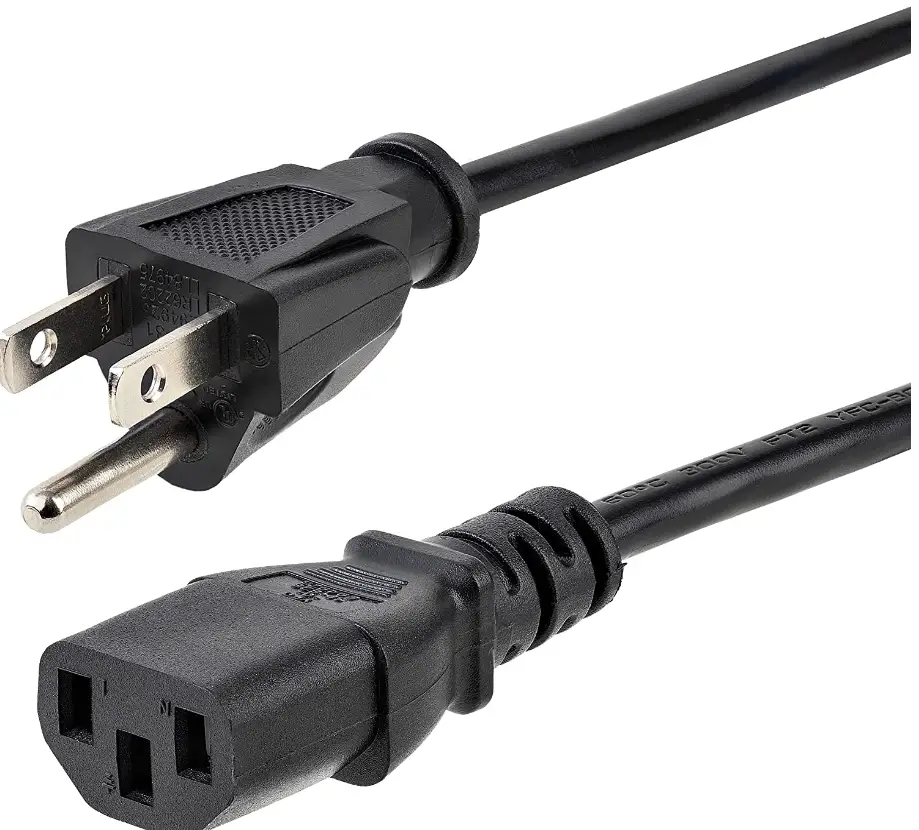 StarTech.com-10ft-(3m)-Computer-Power-Cord-NEMA-5-15P-to-C13-10A-125V-18AWG-Black-Replacement-AC-Power-imgg
