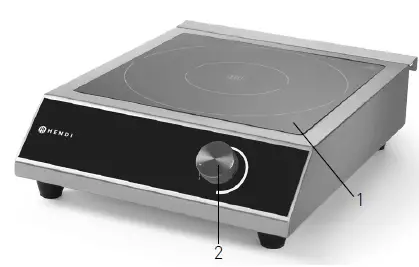 HENDI HND239315 Profi Line Induction Hob Stainless Steel- fig 1