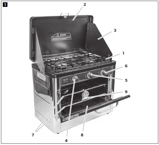 Kampa 9120000694 Roast Master Hob and Oven - overview