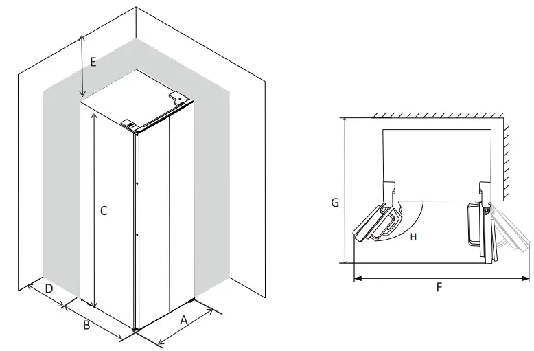 DOMO DO99503S Side by Side Fridge-Freezer Combination - fig2