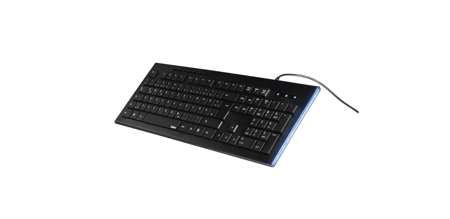 Hama 00182663 Anzano Multimedia Keyboard With Side Light Strips Instruction Manual