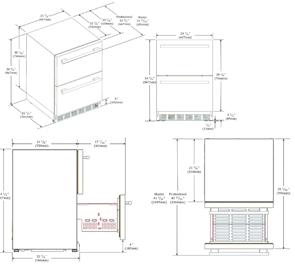 Thermador-T24UR925DS-Built-In-Undercounter-Double-Drawer-Refrigerator-fig-3