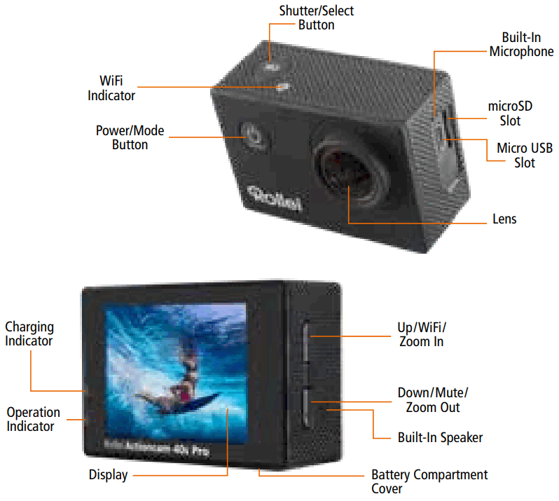 Rollei 10012717 Action Cam 40s Pro - FIG 1