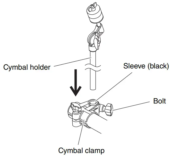 YAMAHA RS6 ELECTRONIC DRUM RACK RACK DE BATTERIE - Cymbal clamp