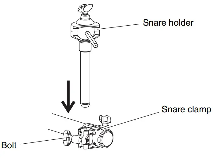 YAMAHA RS6 ELECTRONIC DRUM RACK RACK DE BATTERIE - Snare holde2r