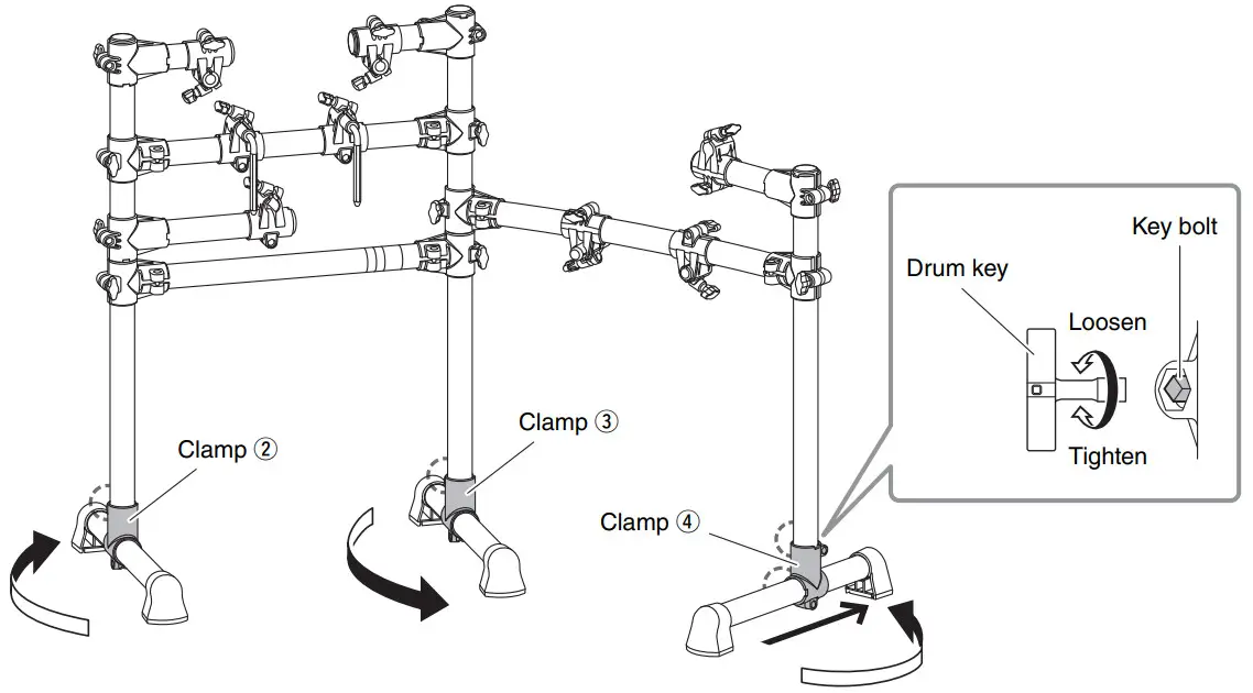 YAMAHA RS6 ELECTRONIC DRUM RACK RACK DE BATTERIE - found in the pad set package