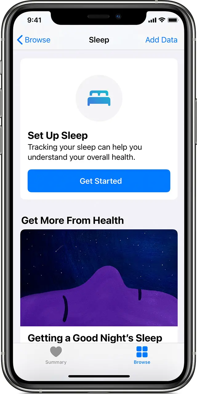 Set up Sleep on iPhone