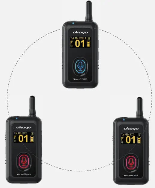 okayo Wave Teams TS3 Digital Wireless Full-Duplex Communication System - 1