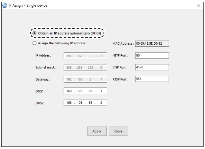 Wisenet QNP 6250R Hanwha Techwin - setting 2