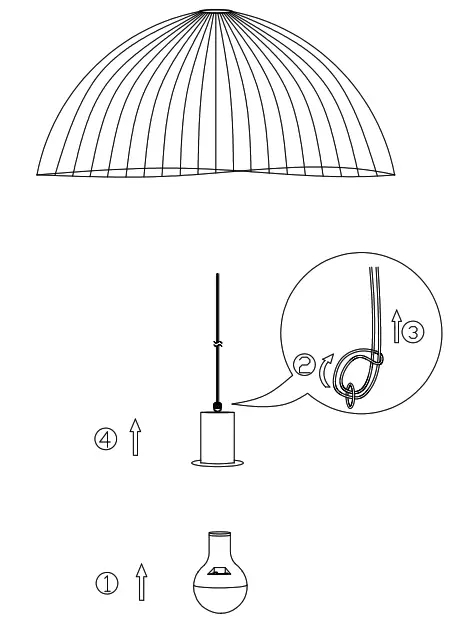 LeuchtenDirekt DAVID Pendant Light LED - FIG1