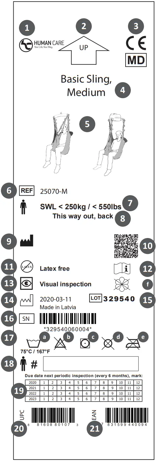 HUMAN CARE HCG 25045 JS Basic Patient Lifting Sling - Fig 4