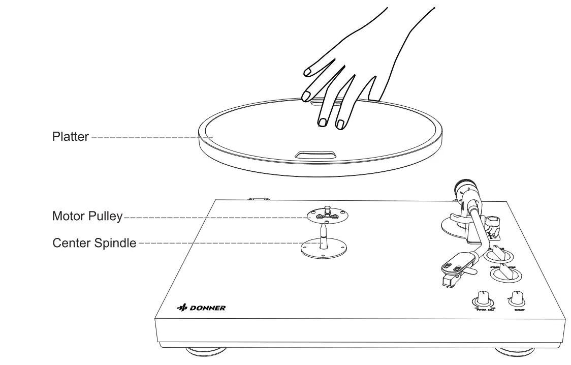 Donner Bluetooth Turntable(Analog & USB)-4