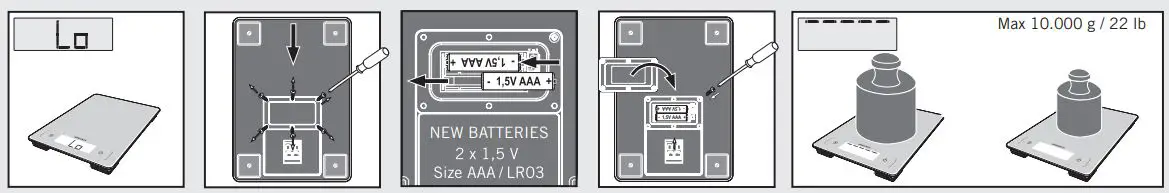 SOEHNLE 66225 Page Aqua Proof Kitchen Scale Instructions - Messages