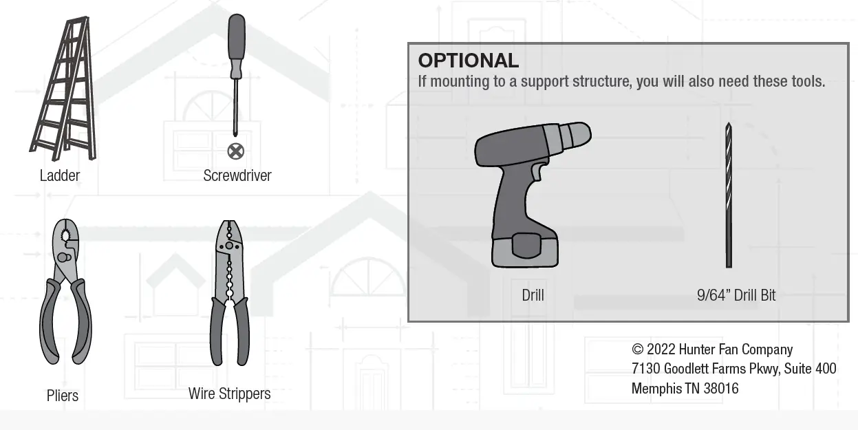 Hunter 51727 Pickens 44 Inch Matte Black LED 1