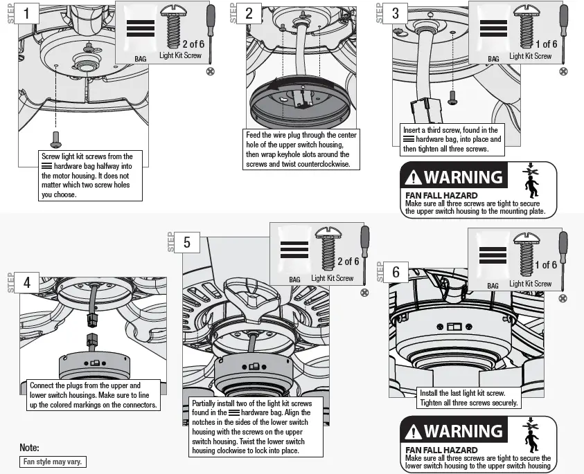 Hunter 51727 Pickens 44 Inch Matte Black LED 15