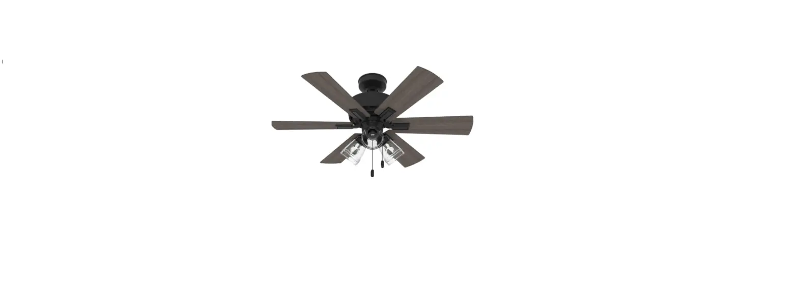 Hunter 51727 Pickens 44 Inch Matte Black Led Indoor Ceiling Fan Installation Guide