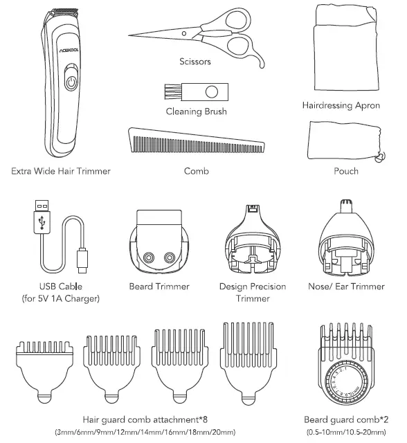 ACEKOOL-BT1-Hair-Trimmer-Instruct