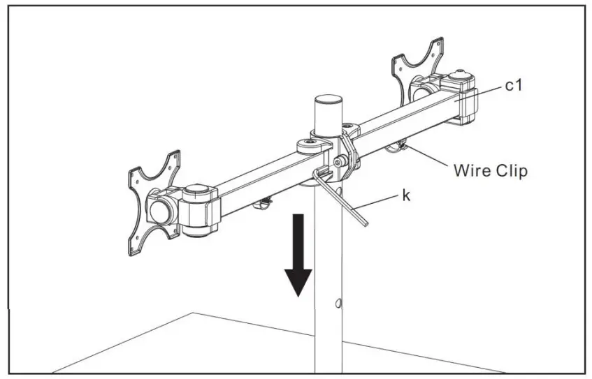 Kimex 015 1254 Desktop Stand for 3 PC Monitor Screens - Figure 3