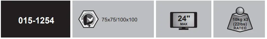 Kimex 015 1254 Desktop Stand for 3 PC Monitor Screens - icon 1