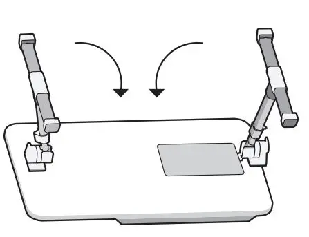 Aluratek ACT01F ACT01FB Adjustable Ergonomic Laptop Cooling Table with Fan User Manual - Unfolding Legs