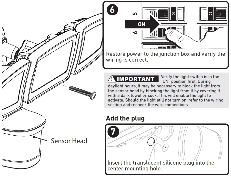 Good Earth SE1293-WH3-02LF0-G IP65 Motion-Activated 2N1 Security Light 10