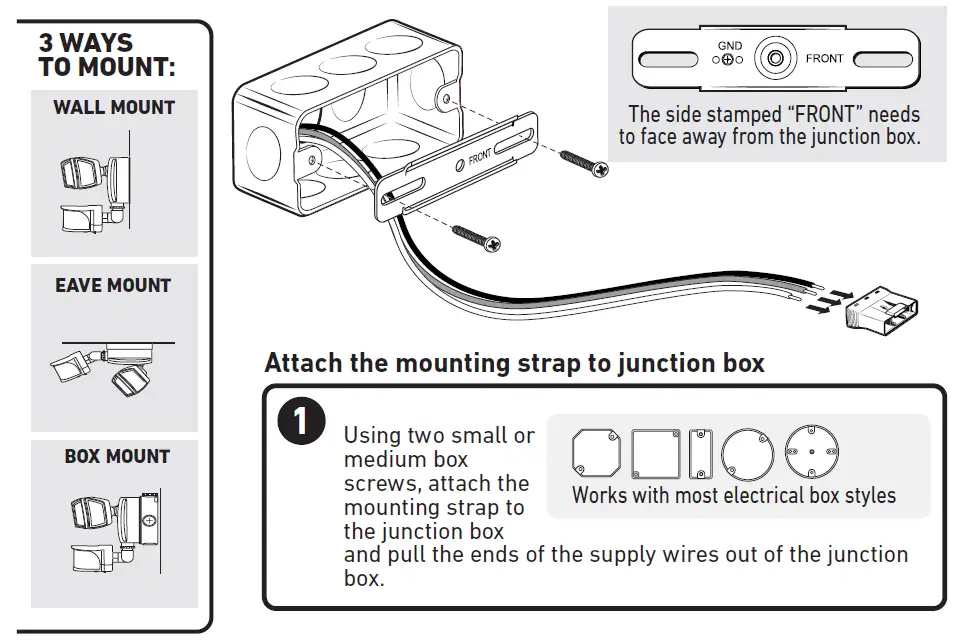 Good Earth SE1293-WH3-02LF0-G IP65 Motion-Activated 2N1 Security Light 6