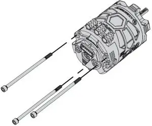 Fasten the rear end plate with those long screw